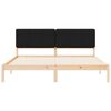 vidaXL Bedframe met Gevoerd Hoofdgedeelte Zwart 180 x 200 cm