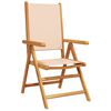 vidaXL Tuinstoelen 2 st massief acaciahout en stof beige