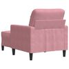 vidaXL Fauteuil met voetenbank 60 cm fluweel roze
