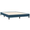 vidaXL Boxspring met matras en LED fluweel donkerblauw 160x210 cm
