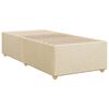 vidaXL Boxspring met matras stof cr&egrave;mekleurig 90x200 cm