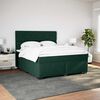 vidaXL Boxspring met matras fluweel donkergroen 180x200 cm