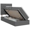 vidaXL Opslag bed met matras met opslag Donkergrijs 100 x 200 cm Stof