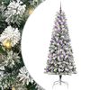 vidaXL Kunstmatige Inklapbare Kerstboom 300 LED's Groen en Wit 210 cm