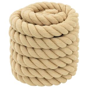 vidaXL Boottouw 10 m 4 Naturel PP