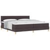 vidaXL Boxspringbed met matras Donkerbruin 200 x 200 cm Stof