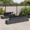 vidaXL Tuin Sofa Set 8 pcs Zwart Poly Rattan en Poedergecoat Staal