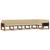 vidaXL Buiten bankenset met kussen 6 pcs Natuurlijk en Beige