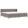 vidaXL Boxspringbed met matras met hoofdeinde Taupe 200 x 200 cm Stof