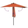 vidaXL Tuinparasol Terracotta 294 x 150 x 223 cm Polyester en staal