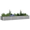 vidaXL Plantenbak Lichtgrijs 195 x 100 x 45 cm Gegalvaniseerd staal