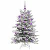 vidaXL Kunstmatige Inklapbare Kerstboom Wit 120 cm PE en PVC