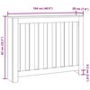vidaXL Radiatorafdekking Zwart Eiken 104 x 20 x 82 cm Bewerkt hout