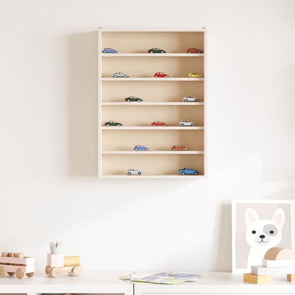 vidaXL Houten verzamelvitrine met 6 planken 40x8,5x55 cm