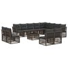 vidaXL Tuinbankenset 13 st Grijs poly rattan