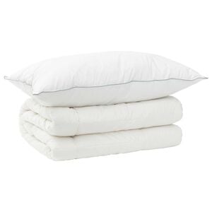 vidaXL Dekbed en Kussen Set 2 st 135x200 cm 4 seizoenen 220 GSM Wol