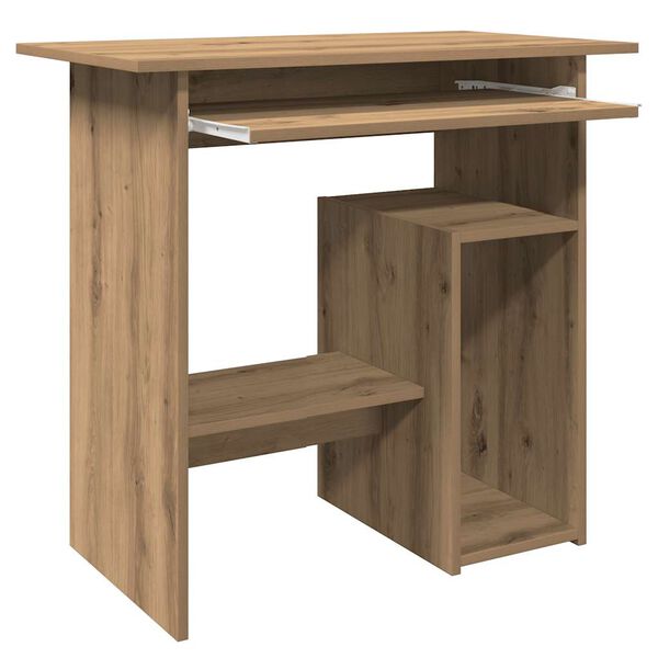 vidaXL Bureau 80x45x74 cm bewerkt hout artisanaal eikenkleur