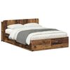 vidaXL Bedframe met opslag Oud hout 135 x 190 cm Bewerkt hout