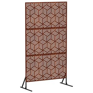 vidaXL Privacyscherm 100 x 50 x 180 cm weervast staal Roestkleurig