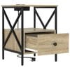 vidaXL Nachtkastje 2 pcs Sonoma Eiken 41,5 x 40,5 x 55 cm Bewerkt hout