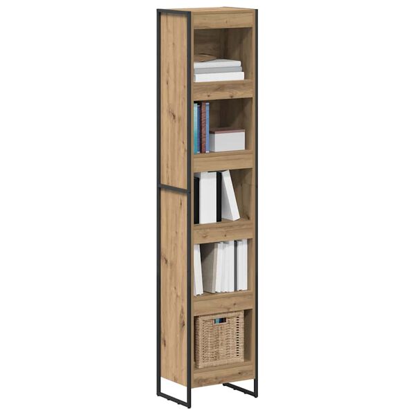 vidaXL Boekenkast Ambachtelijk eiken 80 x 30 x 155 cm Bewerkt hout