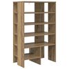 vidaXL Schoenenkast met plank 2 pcs Artisan Eiken Bewerkt hout