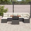 vidaXL Tuin Sofa Set met opslag 8 pcs Zwart Poly riet