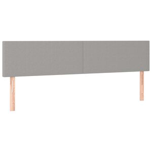 vidaXL Hoofdborden 180x5x78/88 cm stof lichtgrijs
