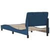 vidaXL Bedframe zonder matras 90x200 cm stof blauw