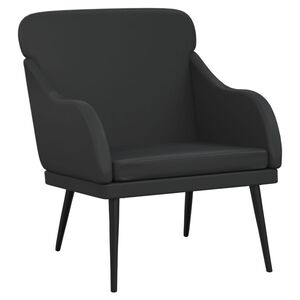 vidaXL Fauteuil 63x76x80 cm kunstleer zwart