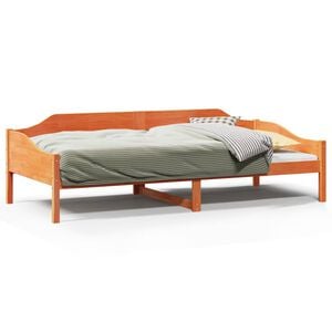 vidaXL Bedframe zonder matras massief grenenhout wasbruin 90x190 cm