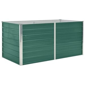 vidaXL Plantenbak verhoogd 160x80x77 cm gegalvaniseerd staal groen