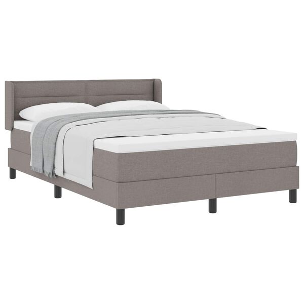vidaXL Boxspringbed met matras Taupe 200 x 140 cm Polyester