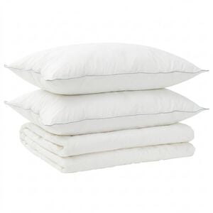 vidaXL Dekbed en Kussen Set 3 st 200x200 cm Zomer 140 GSM Wol Wit