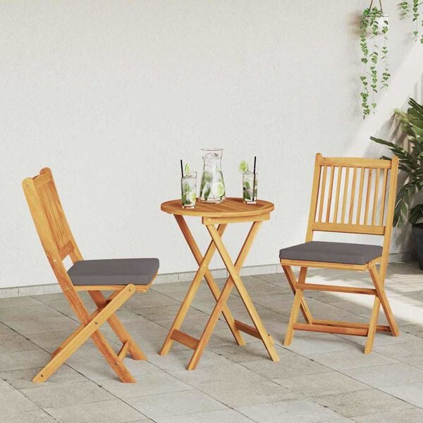 vidaXL Tuin Bistro Set 3 pcs Bruin Massief acaciahout