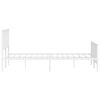 vidaXL Bedframe met hoofd- en voeteneinde&nbsp;metaal wit 183x213 cm