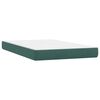 vidaXL Boxspring met matras fluweel donkergroen 120x210 cm