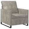 vidaXL Enkele sofa Lichtgrijs 70 x 81 x 82 cm Faux Su&egrave;de Stof