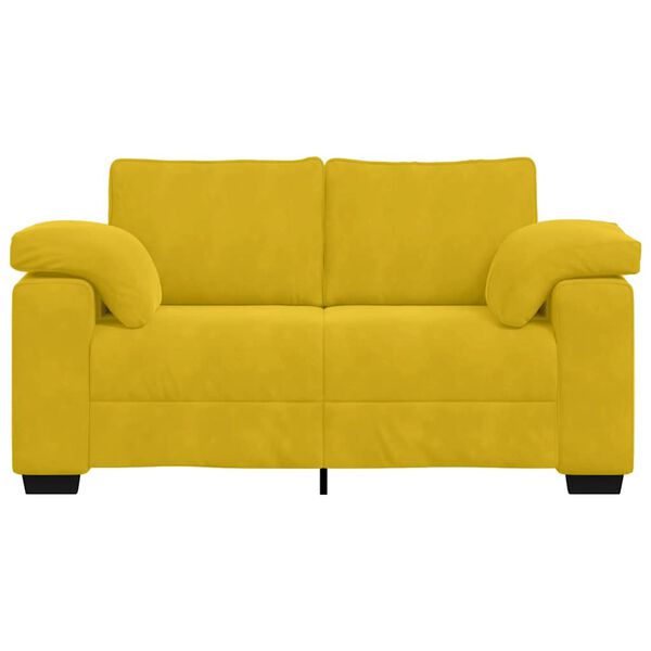 vidaXL Loveseat Sofa Geel 160x77x82 cm Fluweel