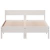 vidaXL Bedframe zonder matras massief grenenhout wit 135x190 cm