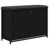 vidaXL Schoenenbankje met klaplade 82x32x56 cm zwart