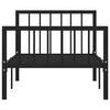 vidaXL Bedframe metaal zwart 90x200 cm