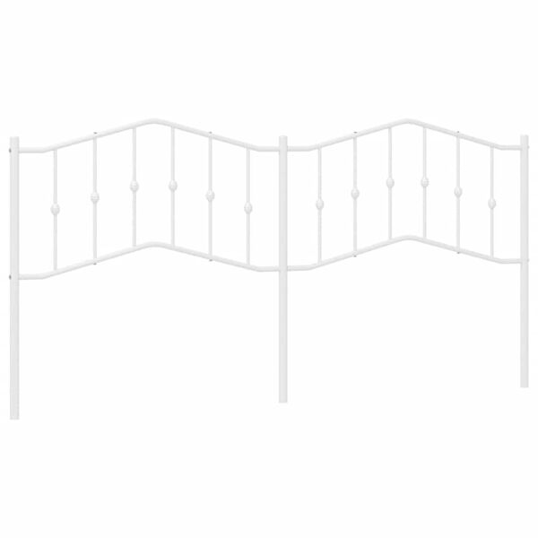 vidaXL Vervangend hoofdbord 193 cm metaal wit
