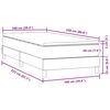 vidaXL Boxspring met matras fluweel donkergrijs 100x220 cm