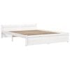 vidaXL Bedframe massief hout wit 140x190 cm