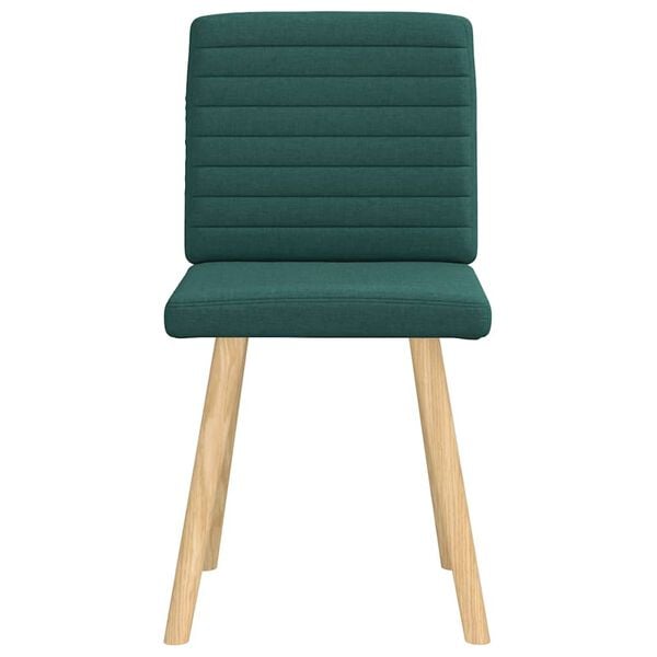 vidaXL Eetkamerstoelen 2 st stof donkergroen