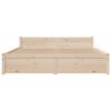 vidaXL Bedframe zonder matras massief hout 140x200 cm