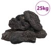 vidaXL Lavastenen 25 kg 10-30 cm zwart