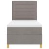 vidaXL Boxspringbed met matras met hoofdeinde Taupe 100 x 200 cm Stof