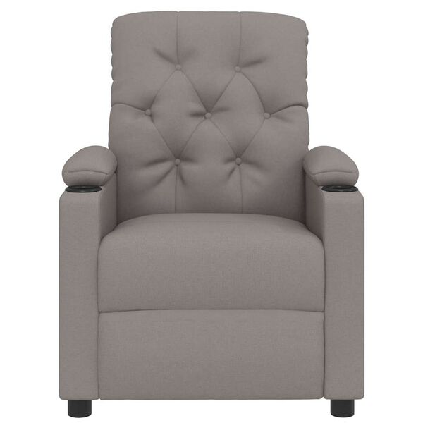 vidaXL Fauteuil verstelbaar stof taupe